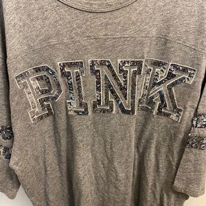 VS PINK Sequin 3/4 Tee